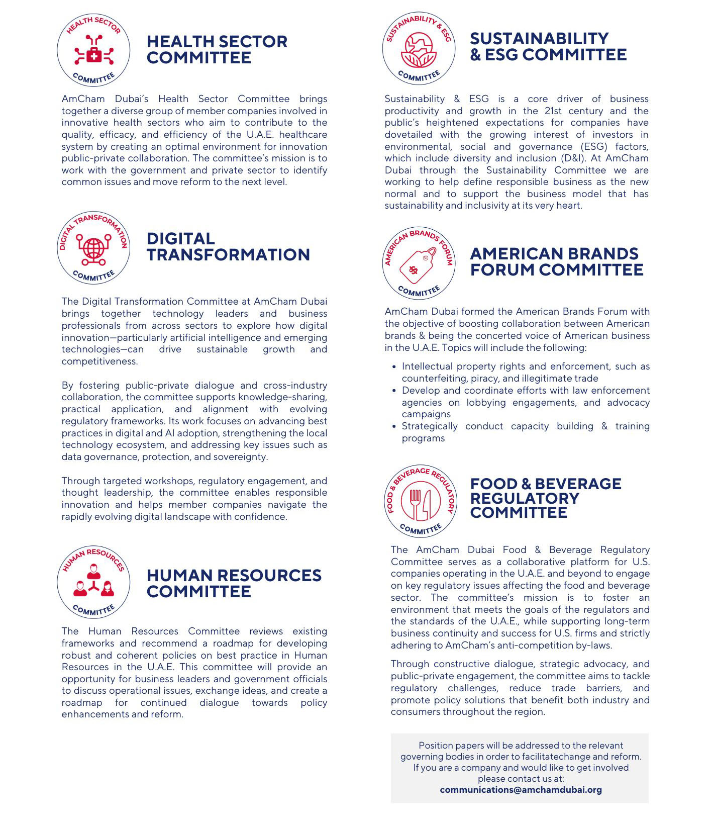 AmCham Dubai Committees